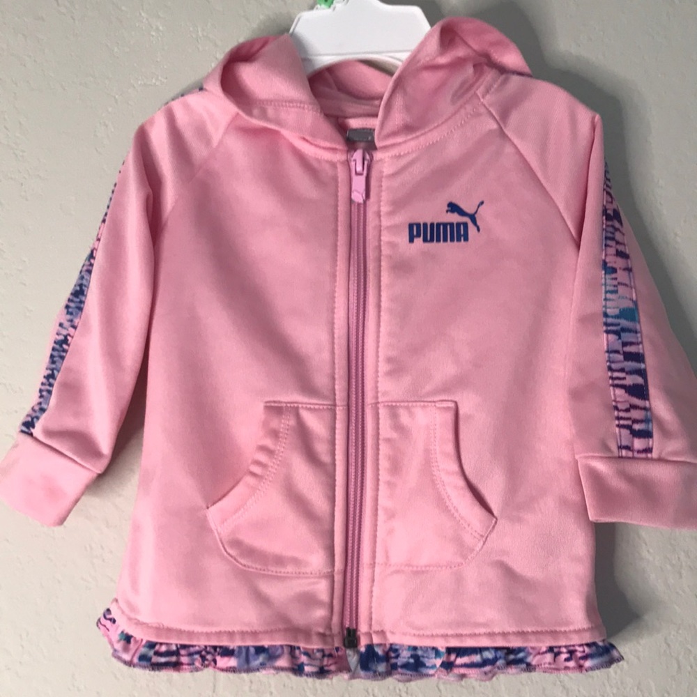 PUMA | Baby Girl Pink Ruffle Hoodie 6-9 Months